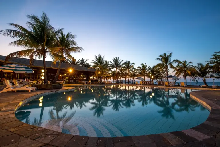 Swimming pool at Layang Layang Island Resort in Borneo, Malaysia