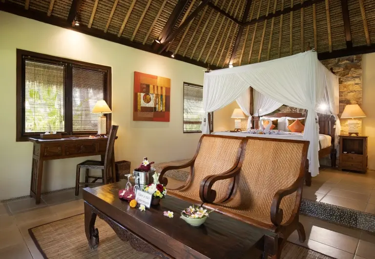 Garden view room at Alam Anda Ocean Front Resort & Spa in Bali, Indonesia