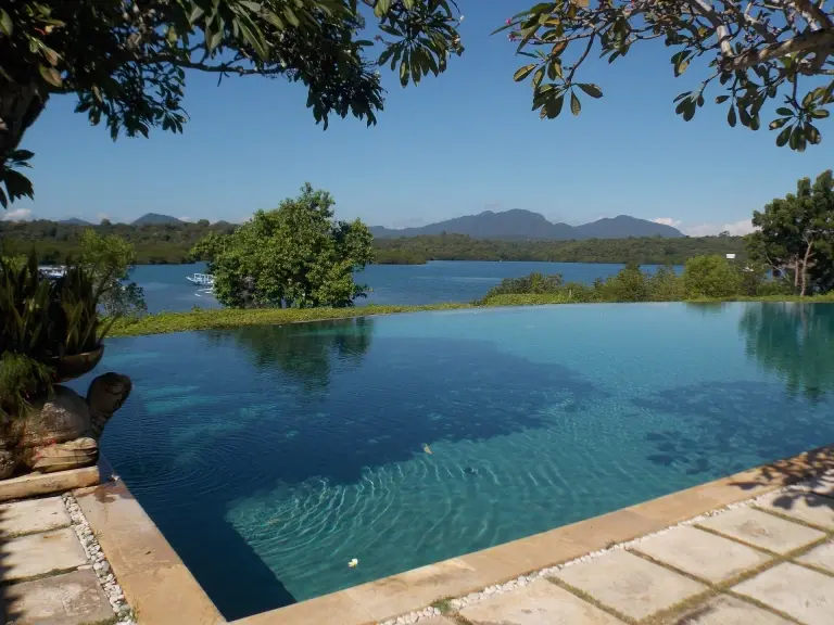 Infinity swimming pool at Naya Gawana Resort & Spa in Bali, Indonesia