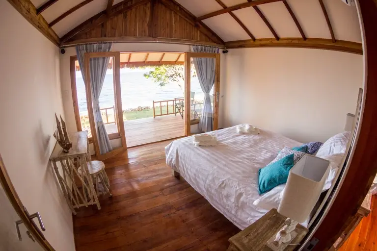 Double bedroom at Kalimaya Dive Resort in Komodo National Park, Indonesia