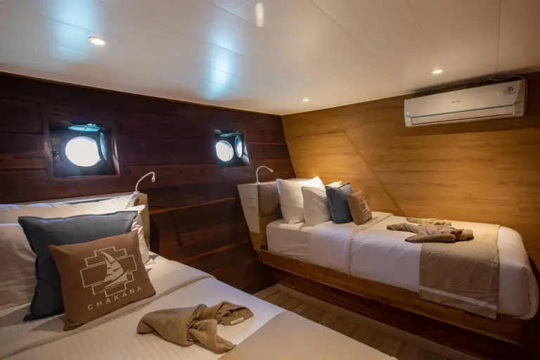 Standard twin cabin on Indo Master Liveaboard, Indonesia