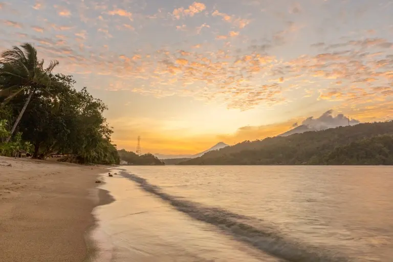 Beach at White Sands Beach Resort in Lembeh, Indonesia