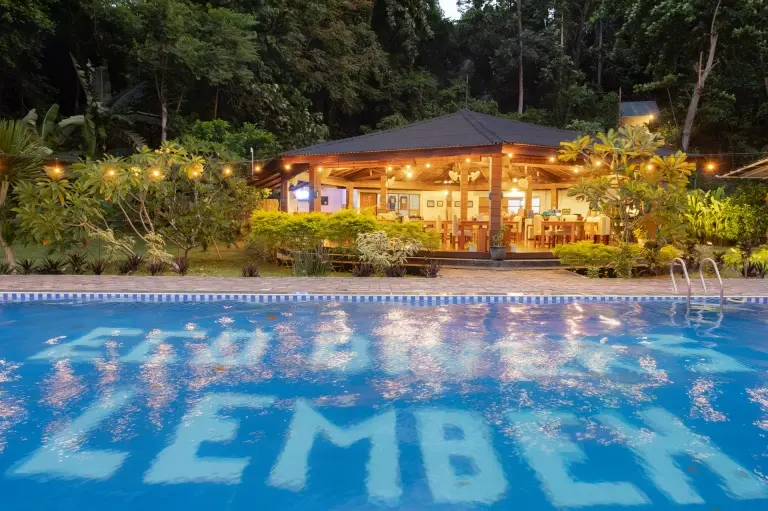 Swimming pool at White Sands Beach Resort in Lembeh, Indonesia