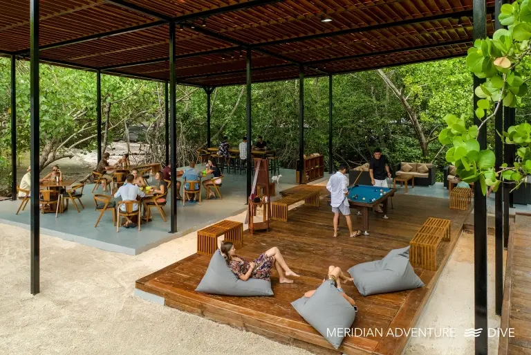 Mangrove deck at Meridian Adventure Dive Resort in Indonesia