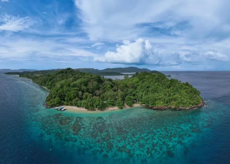 Aerial of Murex Bangka Resort in Indonesia