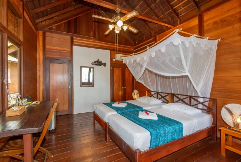 Garden room at Nabucco Island Resort in Maratua, Indonesia