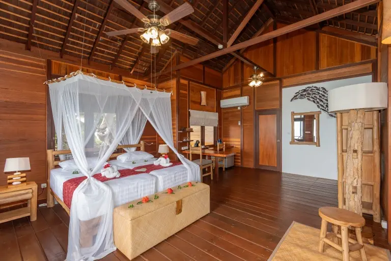 Sea view double room at Nabucco Island Resort in Maratua, Indonesia