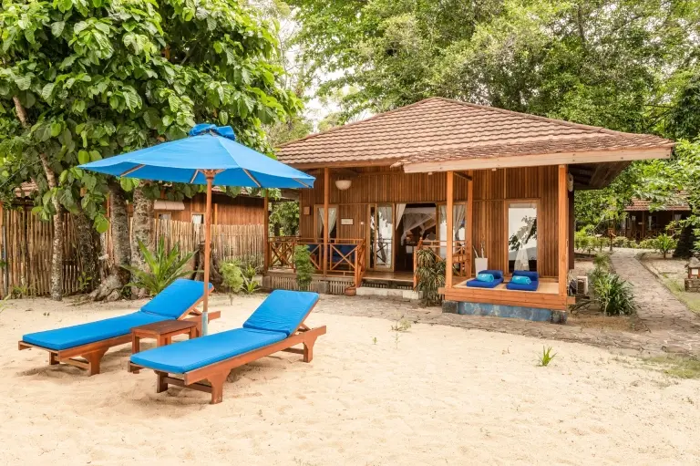 Beach view villa at Siladen Resort & Spa in Indonesia