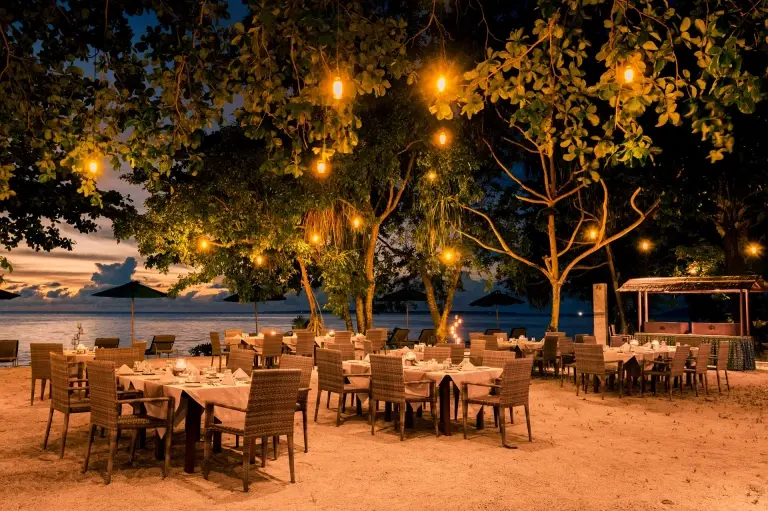 Sunset dining at Siladen Resort & Spa in Indonesia