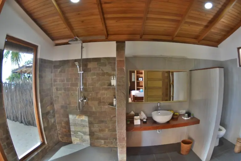 Bathroom at Virgin Cocoa Island Resort in Derawan, Indonesia
