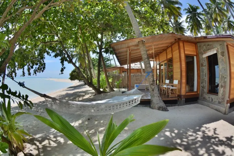 Deluxe bungalow at Virgin Cocoa Island Resort in Derawan, Indonesia