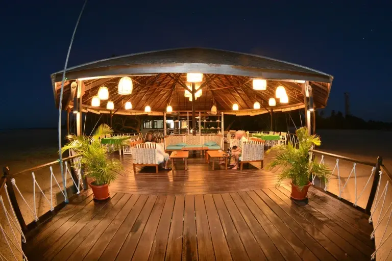 Restaurant at Virgin Cocoa Island Resort in Derawan, Indonesia