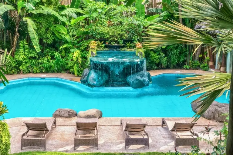 Swimming pool at Atlantis Dive Resort in Dumaguete, the Philippines