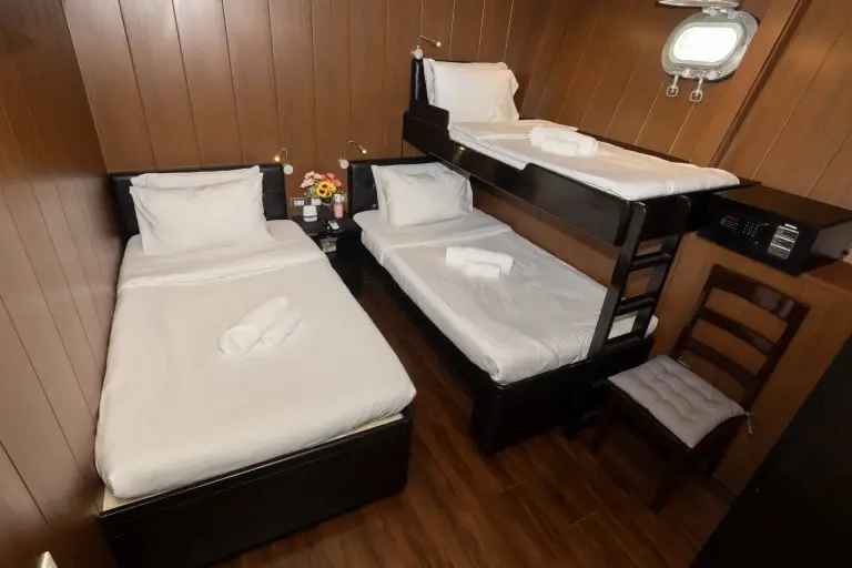 Deluxe triple cabin on board Atlantis Infiniti liveaboard in the Philippines