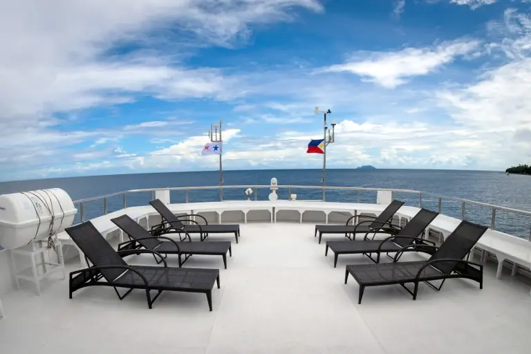 Sun deck on board Atlantis Infiniti liveaboard in the Philippines