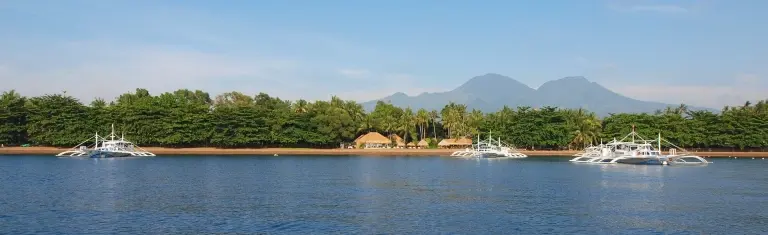 Panorama of Pura Vida Resort in Dauin, the Philippines