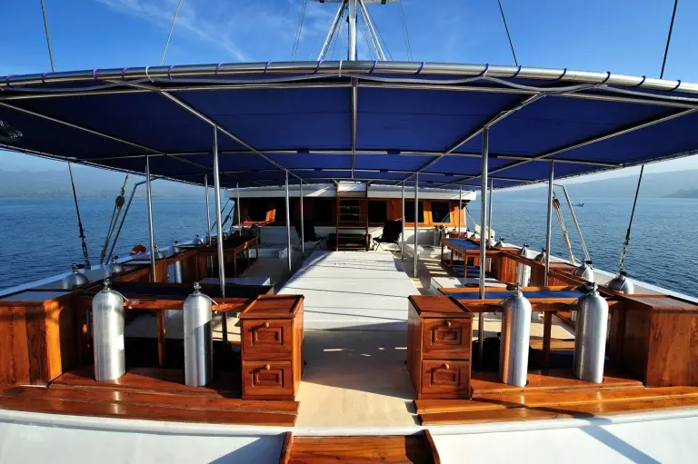 View of the dive deck on Philippine Siren.