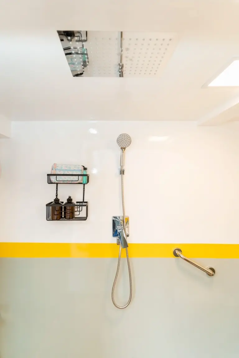 Example of the shower facility on MV Marco Polo.