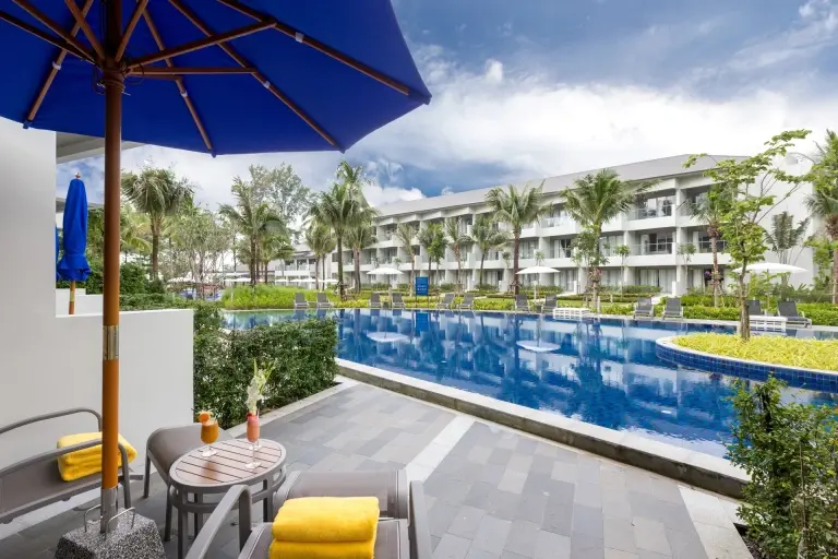 Deluxe pool access room located on the beach wing at X10 Resort in Khao Lak, Thailand