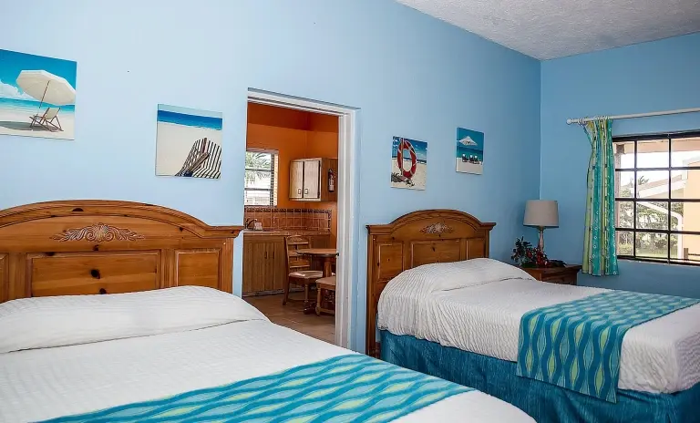 Apartment bedroom at Orange Hill Inn in Nassau, the Bahamas
