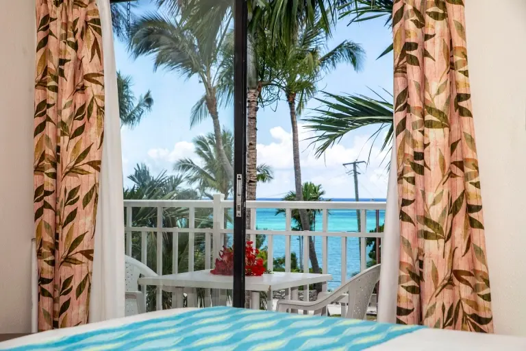 Bedroom balcony at Orange Hill Inn in Nassau, the Bahamas