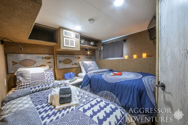 Twin cabin on Bahamas Aggressor II, Bahamas