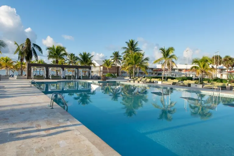 Swimming pool at Viva Fortuna Beach resort in Grand Bahama, the Bahamas
