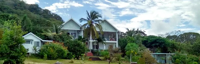 View of Green Roof Inn in the Caribbean island of Carriacou