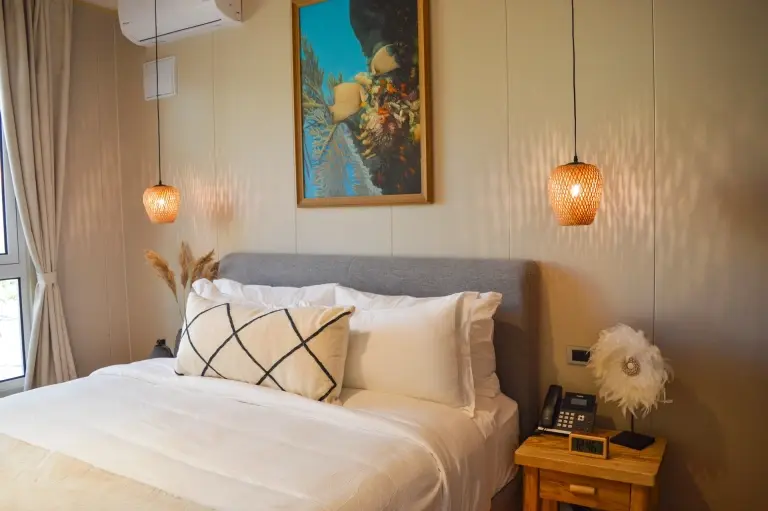 Cottage bedroom at Golden Rock Dive & Nature Resort in St Eustatius, the Caribbean