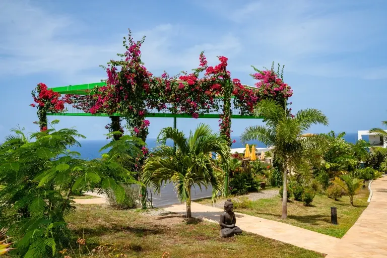 Yoga platform at Golden Rock Dive & Nature Resort in St Eustatius, the Caribbean