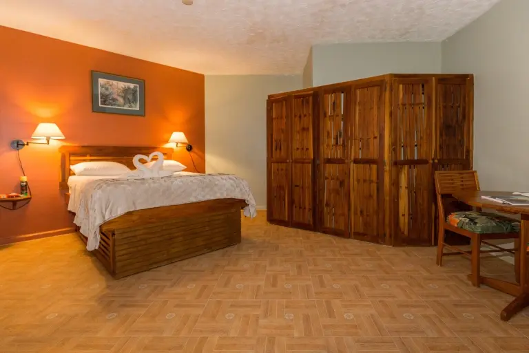 Double bedroom at Shepherds Inn in Tobago