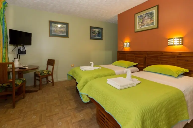 Twin bedroom at Shepherds Inn in Tobago