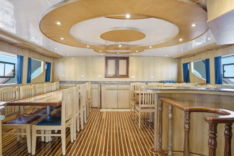 Restaurant area on Freedom IV, Red Sea