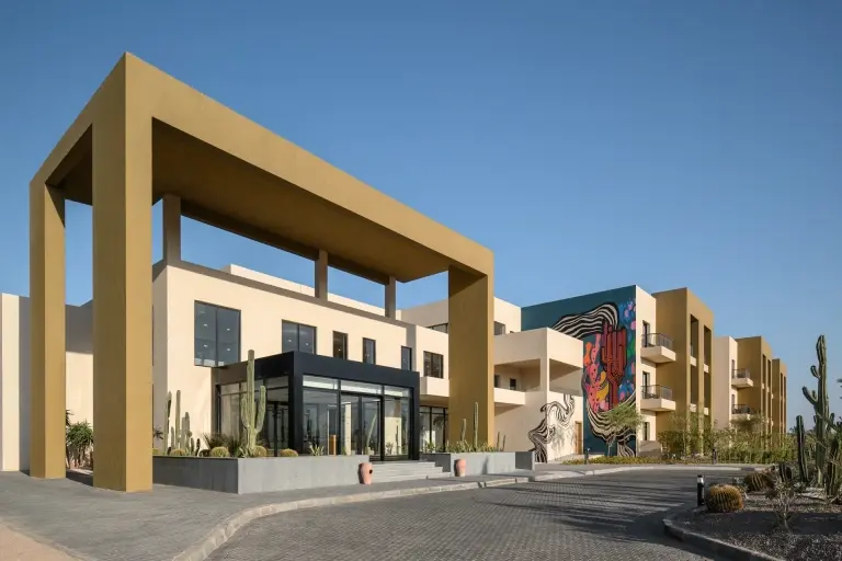 Exterior view of The Kaktus Hotel Soma Bay, Egypt.