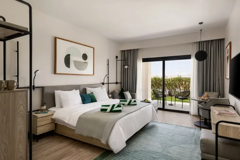 A Garden View room at The Kaktus Hotel Soma Bay, Egypt.