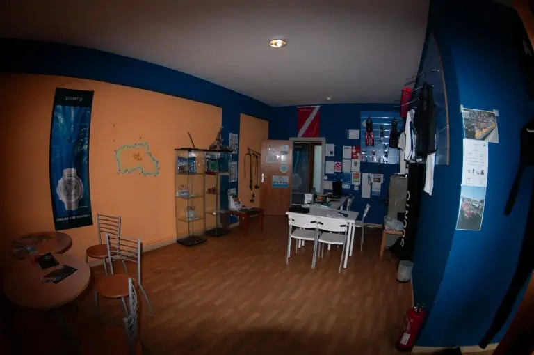 Interior view of Haliotis Santa Maria Dive Centre, Azores