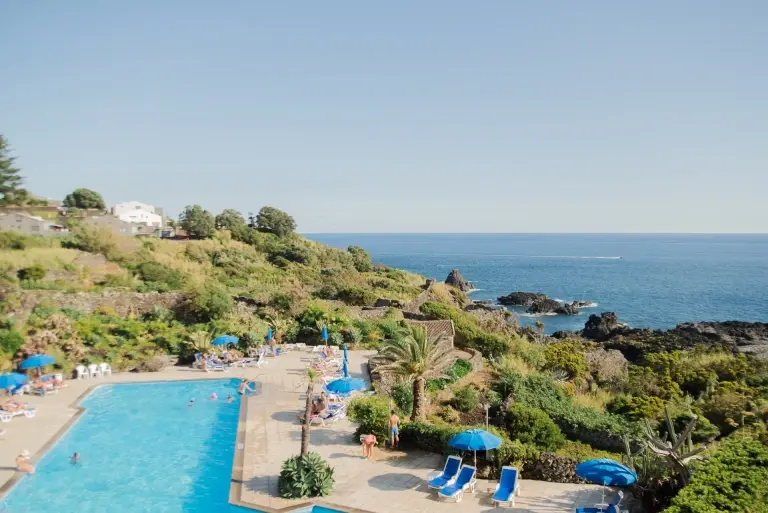 Swimming pool at Hotel Caloura in Aqua de Pau, Azores