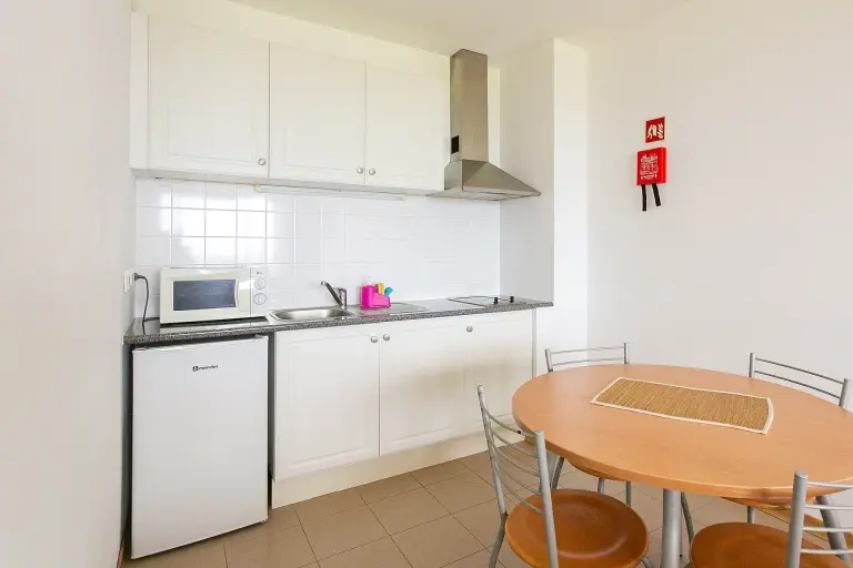 Kitchenette at the apartments at Hotel Colombo in Santa Maria, the Azores