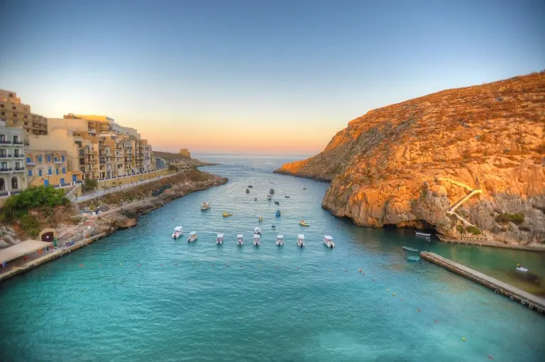 View of Xlendi Bay from St Patrick's hotel in Gozo