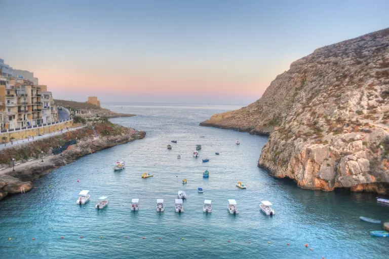 View of Xlendi Bay from St Patrick's hotel in Gozo