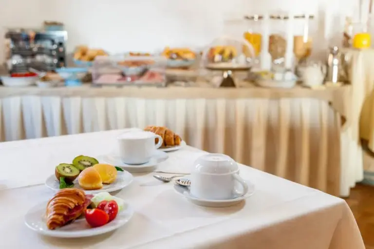 Breakfast buffet at La Vecchia Fonte Hotel in Sardinia