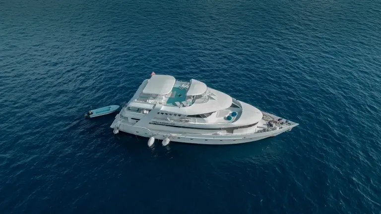 Birdseye view of Amba Liveaboard, Maldives