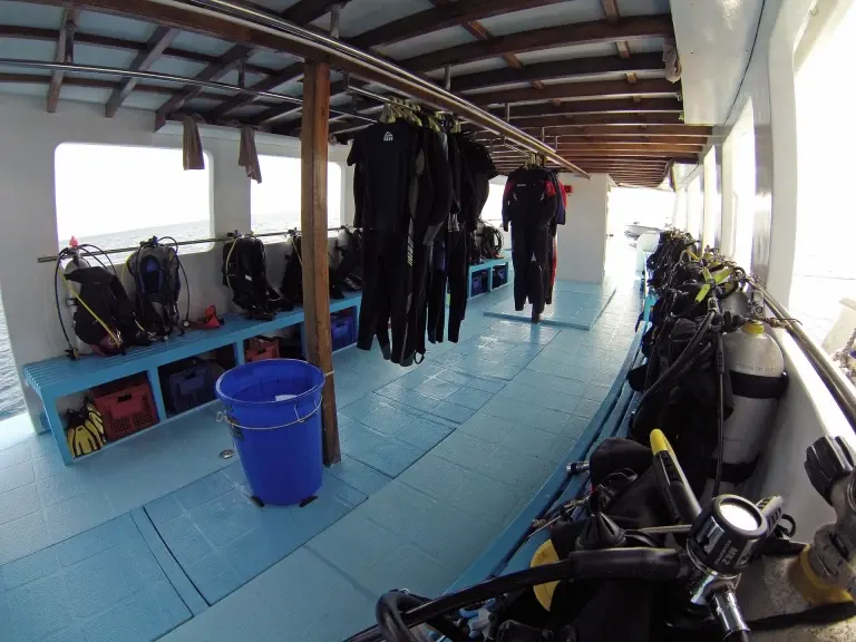 Deck on Amba Liveaboard, Maldives