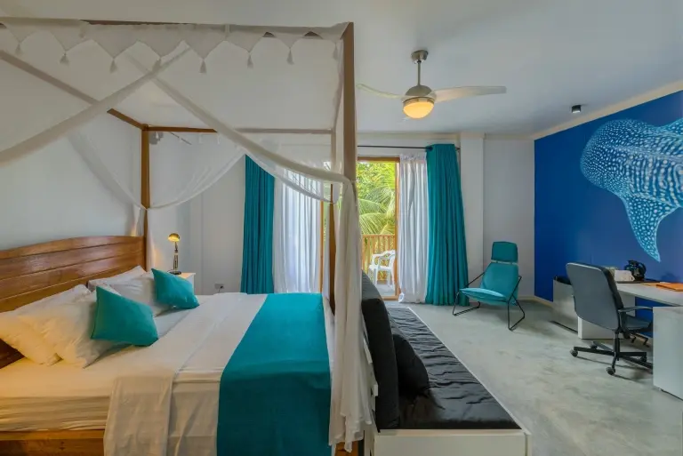 Double bedroom at Boutique Beach in the Maldives