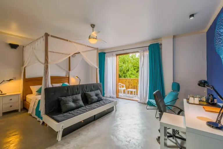 Double bedroom at Boutique Beach in the Maldives