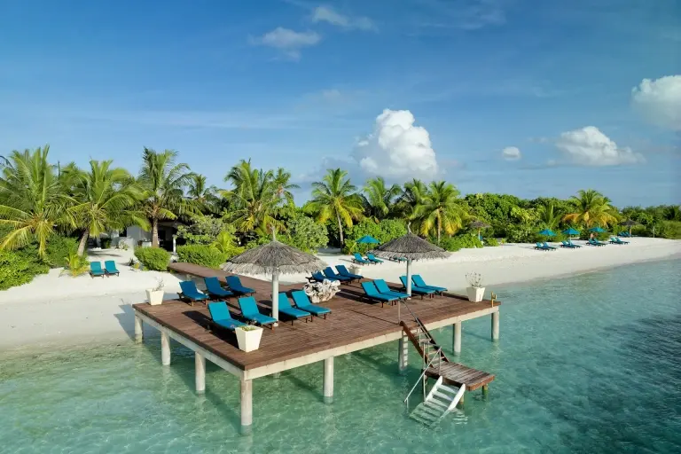 Beach bar at Canareef Resort in the Maldives