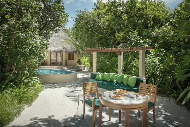 The deluxe pool villa at Coco Palm Dhuni Kolhu Resort, Maldives