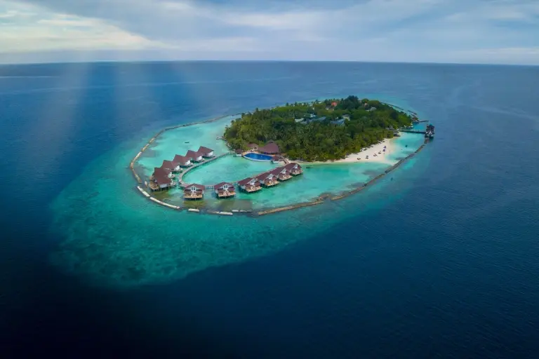 Aerial of Ellaidhoo Maldives by Cinnamon Resort in the Maldives