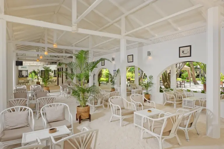 Lobby at Embudu Village accommodation in the Maldives