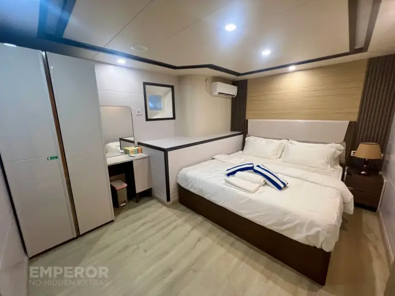 Lower deck cabin on Emperor Explorer II, Maldives